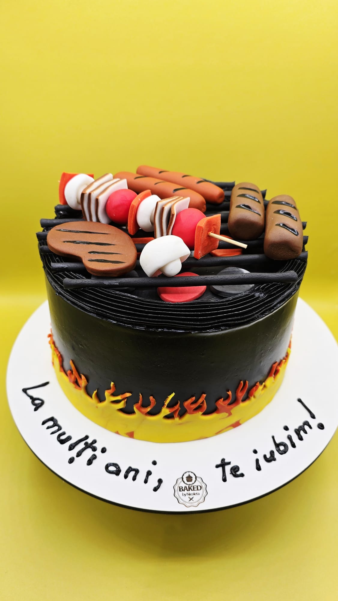 Bespoke custom celebration cake for Gentlemen & Milestones handcrafted by Nicoleta